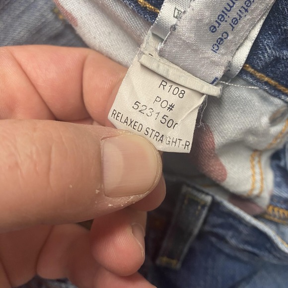 Lucky Brand Jeans Mens 36 Relaxed Straight Leg Denim Medium Wash Zip‎ Fly R108 - Picture 7 of 14